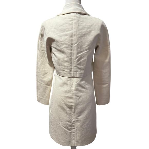 Michael Kors Made in Italy Cream Cotton Coat – Quiet Luxury, Size 2 - Picture 4 of 8